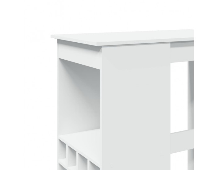 Sonata H Бар маса с рафтове, бяла, 90x47,5x103,5 см, инженерно дърво