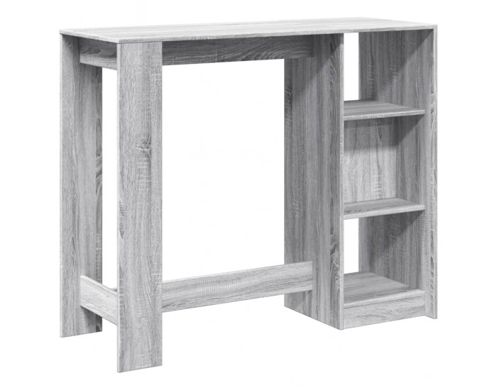Sonata H Бар маса с рафтове сив сонома 124x46x103,5 см инженерно дърво
