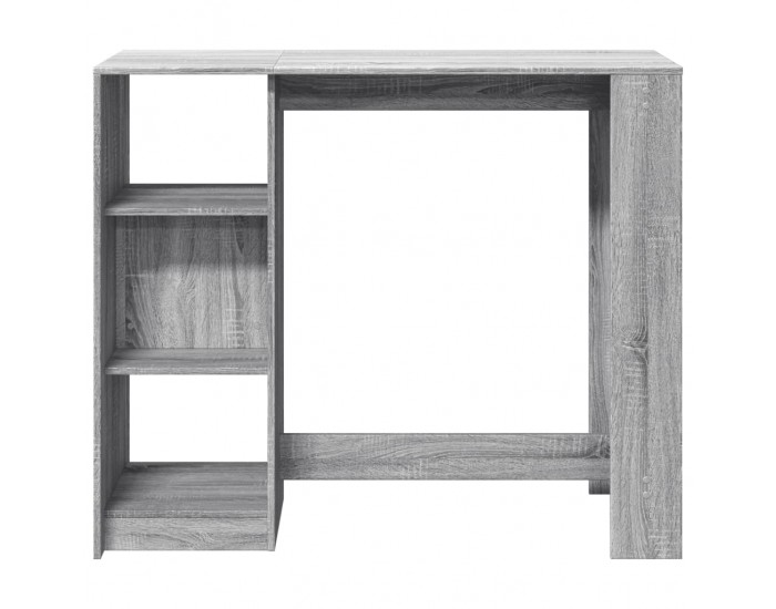 Sonata H Бар маса с рафтове сив сонома 124x46x103,5 см инженерно дърво
