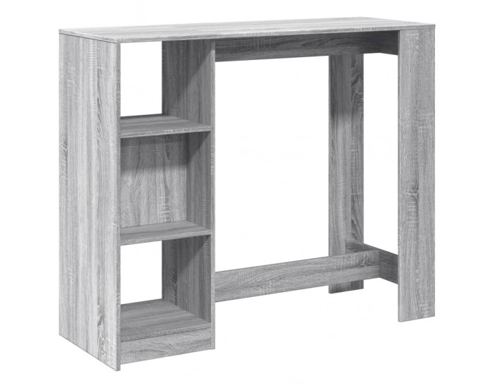 Sonata H Бар маса с рафтове сив сонома 124x46x103,5 см инженерно дърво