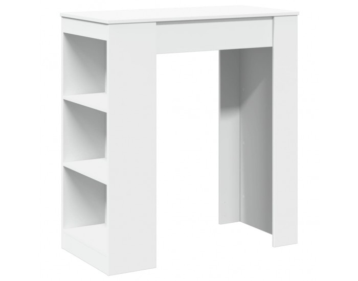 Sonata H Бар маса с рафтове, бяла, 95x47x103,5 см, инженерно дърво