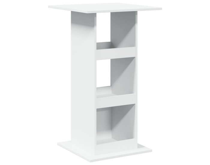 Sonata H Бар маса с рафт, бяла, 60x60x102 см, инженерно дърво