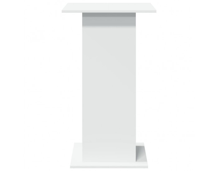 Sonata H Бар маса с рафт, бяла, 60x60x102 см, инженерно дърво