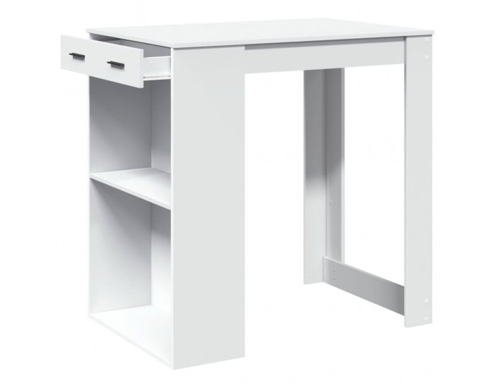 Sonata H Бар маса, бяла, 102x70x103,5 см, инженерно дърво