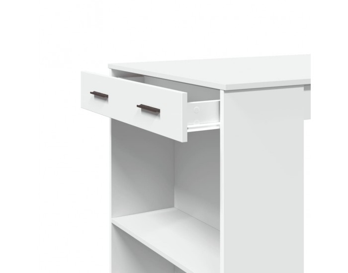 Sonata H Бар маса, бяла, 102x70x103,5 см, инженерно дърво