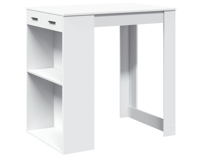 Sonata H Бар маса, бяла, 102x70x103,5 см, инженерно дърво