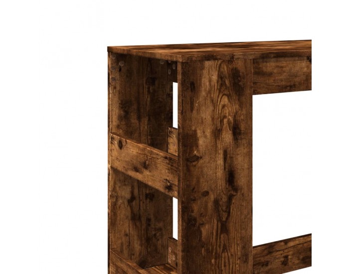 Sonata H Бар маса с рафтове, опушен дъб, 90x40x103,5 см, инженерно дърво