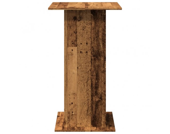 Sonata H Бар маса с рафт, старо дърво, 60x60x102 см, инженерно дърво