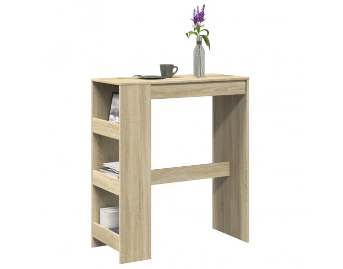 Sonata H Бар маса с рафтове, дъб сонома, 90x40x103,5 см, инженерно дърво