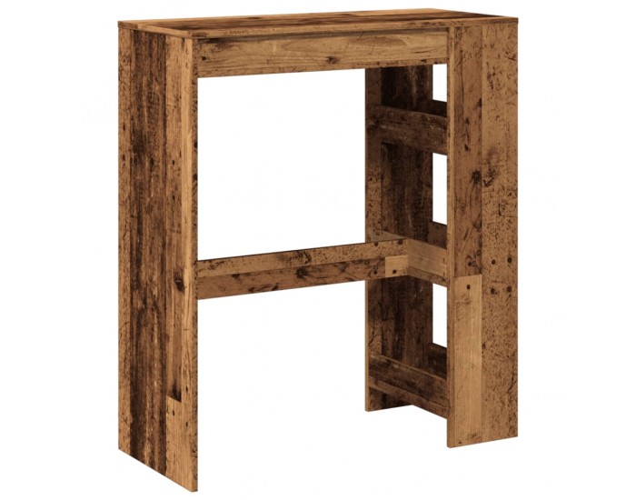 Sonata H Бар маса с рафтове старо дърво 90x40x103,5 см инженерно дърво