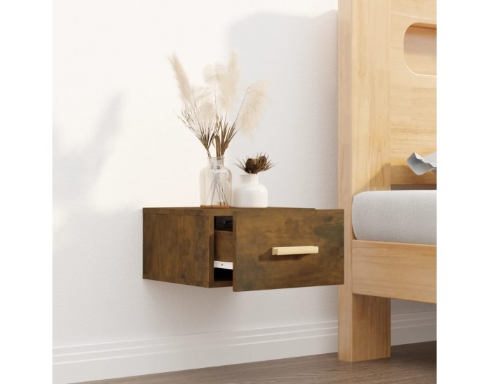 Sonata H Нощно шкафче за стенен монтаж, опушен дъб, 35x35x20 см