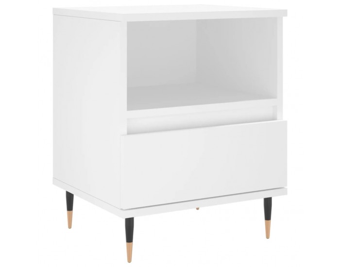 Sonata H Нощно шкафче, бяло, 40x35x50 см, инженерно дърво