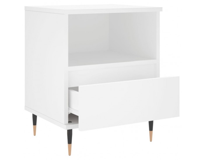 Sonata H Нощно шкафче, бяло, 40x35x50 см, инженерно дърво