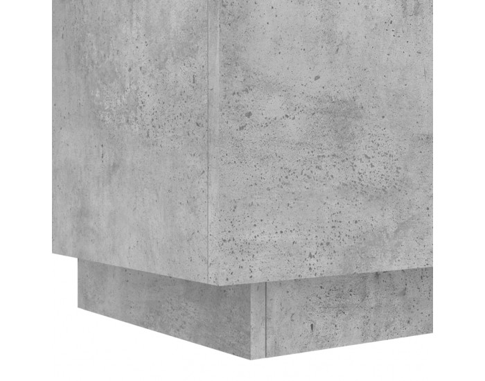 Sonata H Нощно шкафче с LED осветление, бетонно сив, инженерно дърво