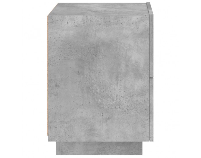 Sonata H Нощно шкафче с LED осветление, бетонно сив, инженерно дърво