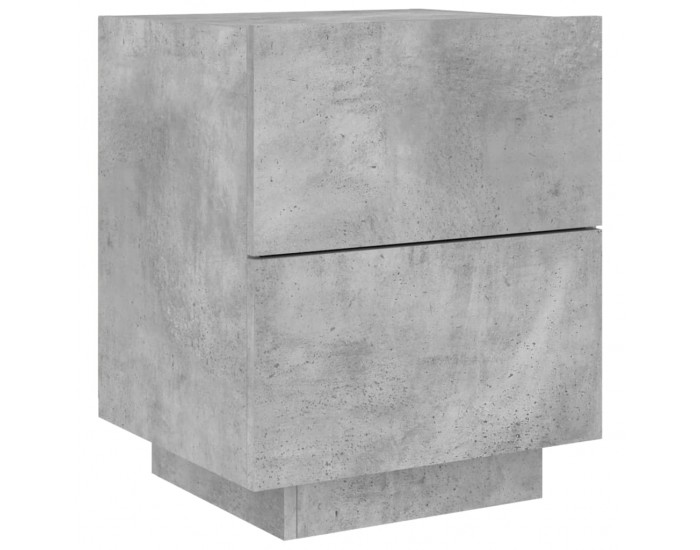 Sonata H Нощно шкафче с LED осветление, бетонно сив, инженерно дърво