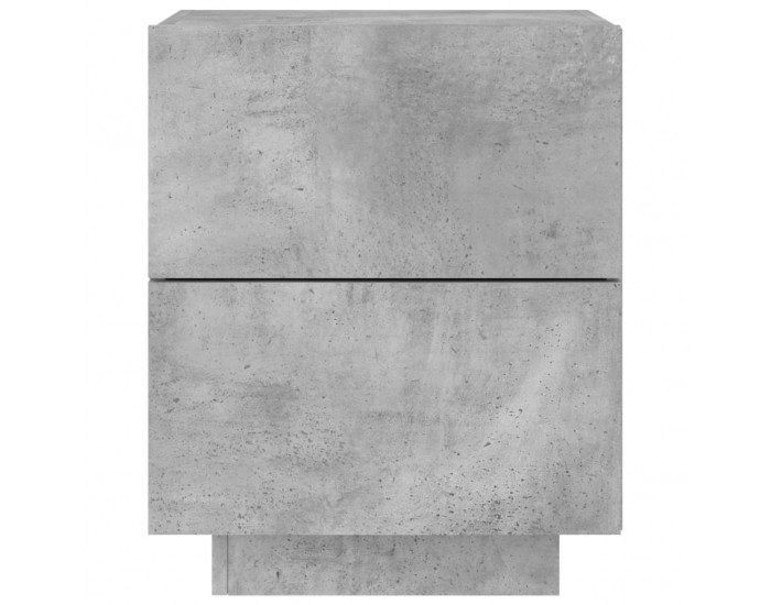 Sonata H Нощно шкафче с LED осветление, бетонно сив, инженерно дърво