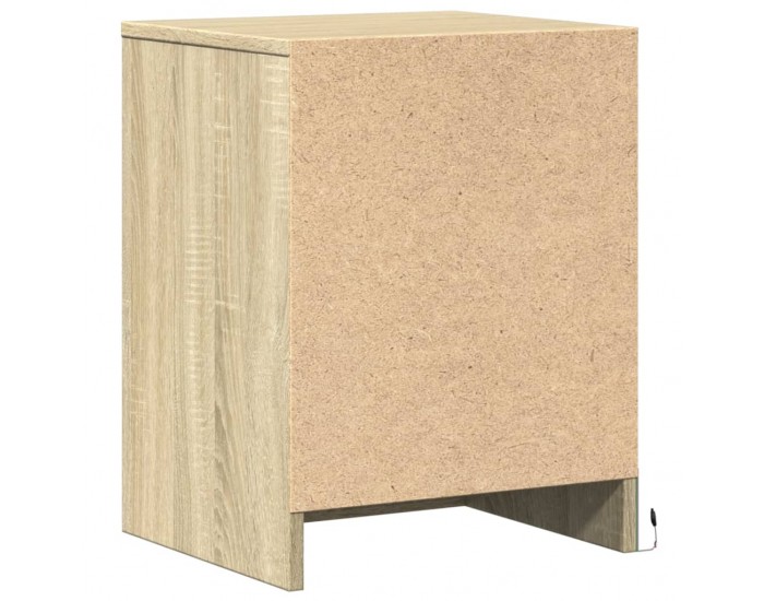 Sonata H Нощно шкафче с LED осветление, дъб сонома, инженерно дърво