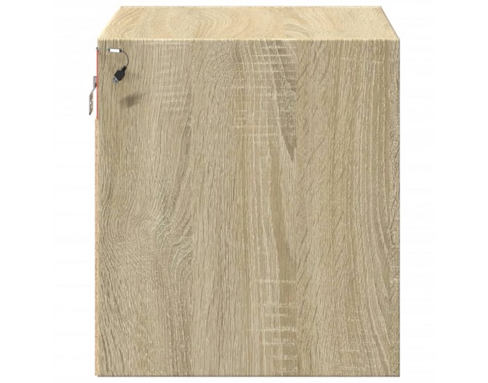 Sonata H Нощни шкафчета за стена с LED осветление, 2 бр, сонома дъб