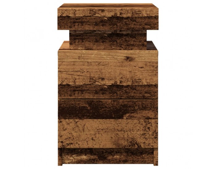 Sonata H Нощно шкафче с LED, старо дърво, 35x39x55 см, инженерно дърво