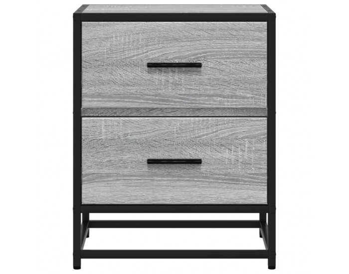 Sonata H Нощни шкафчета, 2 бр, сив сонома, 40x31x50 см, инженерно дърво