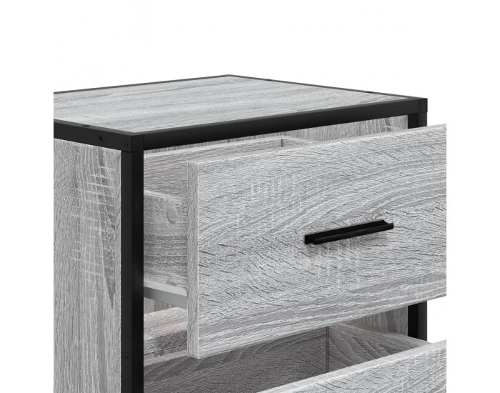 Sonata H Нощни шкафчета, 2 бр, сив сонома, 40x31x50 см, инженерно дърво