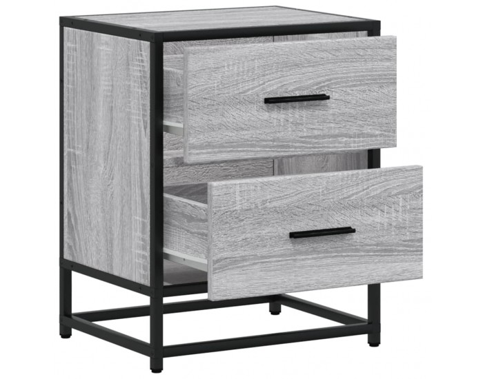 Sonata H Нощни шкафчета, 2 бр, сив сонома, 40x31x50 см, инженерно дърво