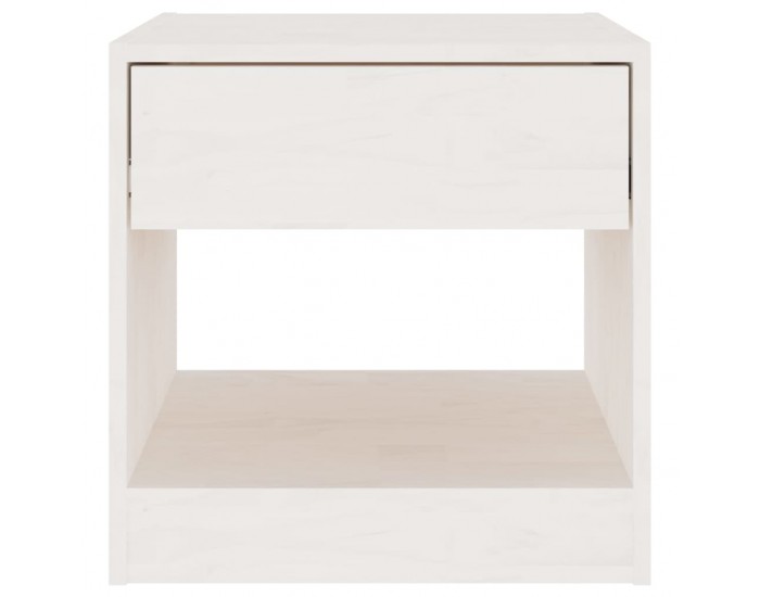 Sonata H Нощни шкафчета, 2 бр, бели, 40x31x40 см, борово дърво масив
