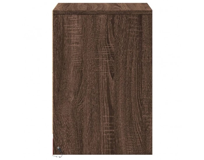 Sonata H Нощни шкафчета с LED, 2 бр, Кафяв дъб, инженерно дърво