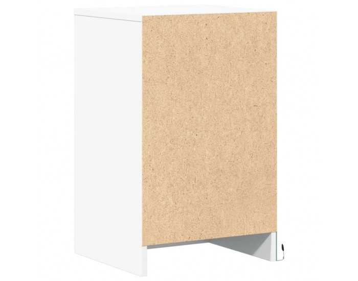 Sonata H Нощно шкафче с LED осветление, бяло, инженерно дърво