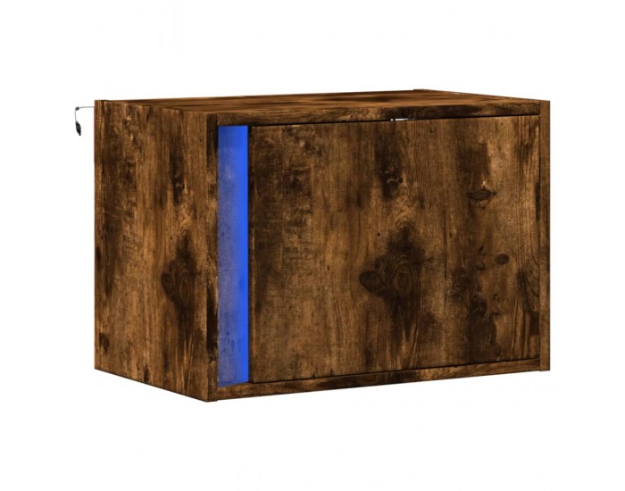 Sonata H Нощно шкафче за стена с LED осветление, опушен дъб