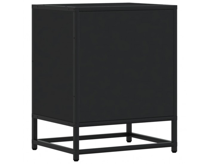 Sonata H Нощни шкафчета, 2 бр, черни, 40x31x50 см, инженерно дърво