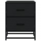 Sonata H Нощни шкафчета, 2 бр, черни, 40x31x50 см, инженерно дърво
