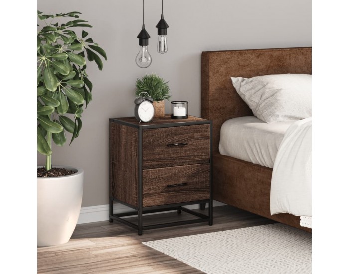 Sonata H Нощно шкафче, кафяв дъб, 40x31x50 см, инженерно дърво