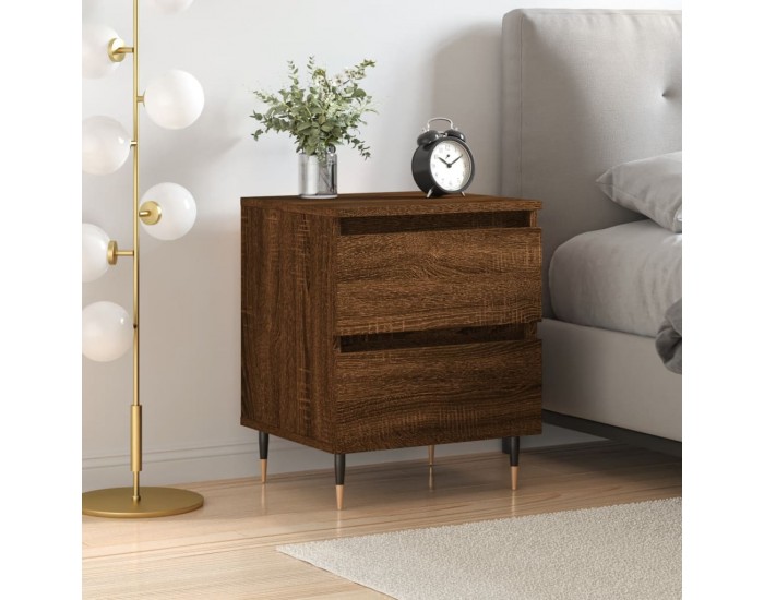 Sonata H Нощно шкафче кафяв дъб 40x35x50 см инженерно дърво