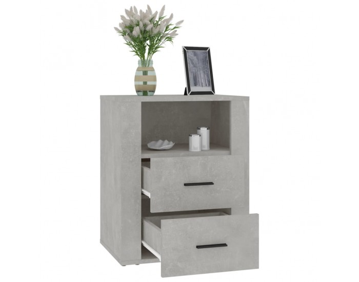 Sonata H Нощно шкафче, сиво, 50x36x60 см, инженерно дърво