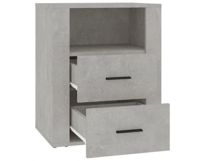 Sonata H Нощно шкафче, сиво, 50x36x60 см, инженерно дърво