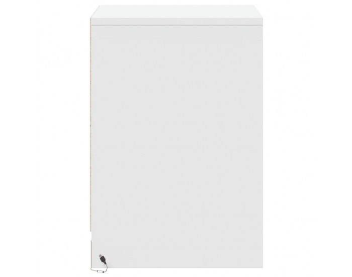 Sonata H Нощно шкафче с LED осветление, бяло, инженерно дърво