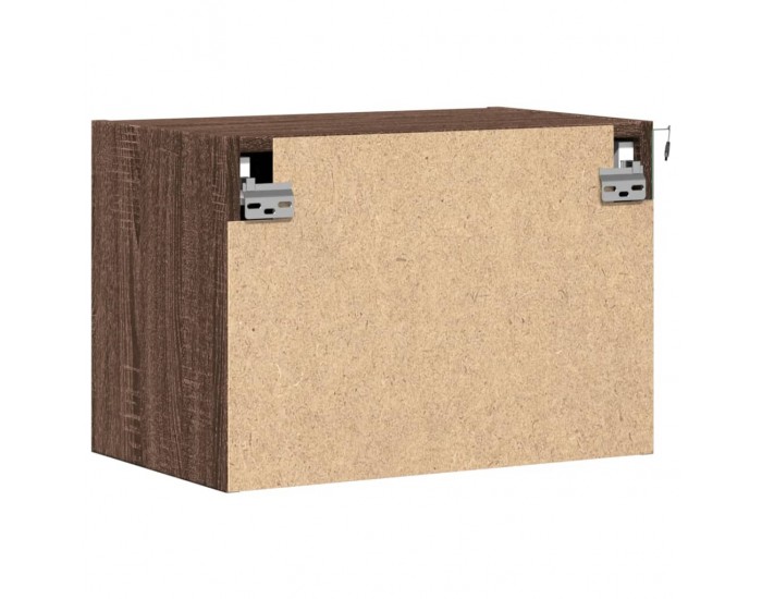 Sonata H Нощно шкафче за стена с LED осветление, кафяв дъб