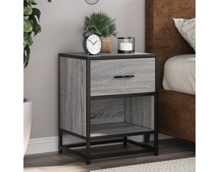 Sonata H Нощни шкафчета, 2 бр, сив сонома, 40x31x50 см, инженерно дърво