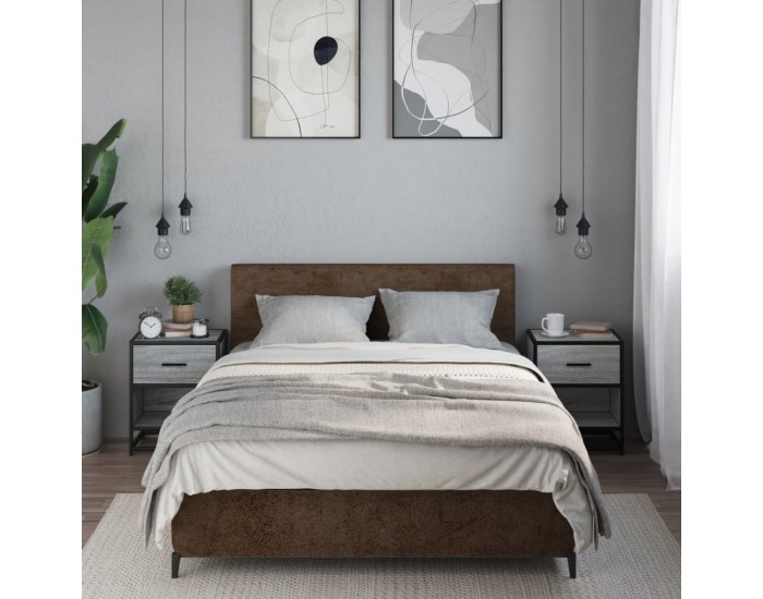 Sonata H Нощни шкафчета, 2 бр, сив сонома, 40x31x50 см, инженерно дърво