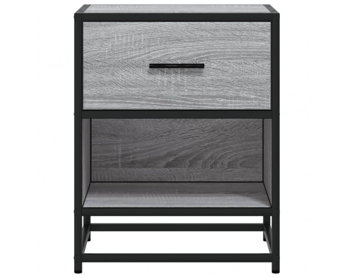 Sonata H Нощни шкафчета, 2 бр, сив сонома, 40x31x50 см, инженерно дърво