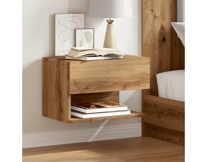 Sonata H Нощно шкафче за стенен монтаж, дъб артизан