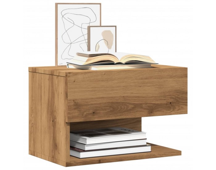 Sonata H Нощно шкафче за стенен монтаж, дъб артизан