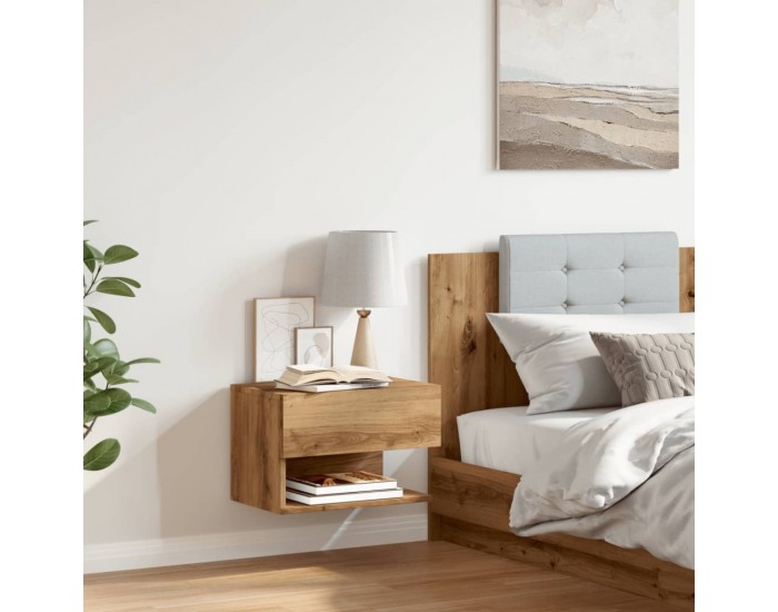 Sonata H Нощно шкафче за стенен монтаж, дъб артизан