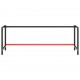 Sonata H Рамка за работна маса матово черно и червено 220x57x79 см метал