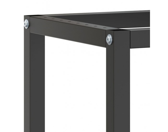 Sonata H Рамка за работна маса матово черно и червено 190x50x79 см метал