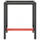 Sonata H Рамка за работна маса матово черно и червено 70x50x79 см метал