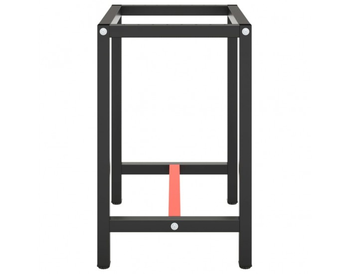 Sonata H Рамка за работна маса матово черно и червено 70x50x79 см метал