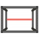 Sonata H Рамка за работна маса матово черно и червено 70x50x79 см метал